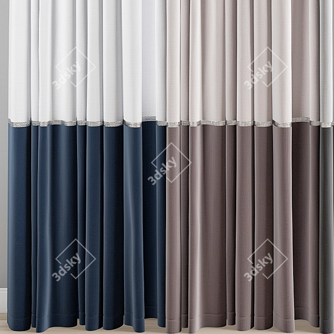 Poly Curtain 3D Model 3D model image 2