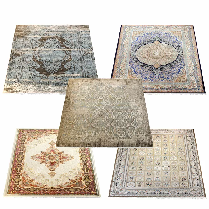 Persian Carpet Collection: 4k Elegance 3D model image 2