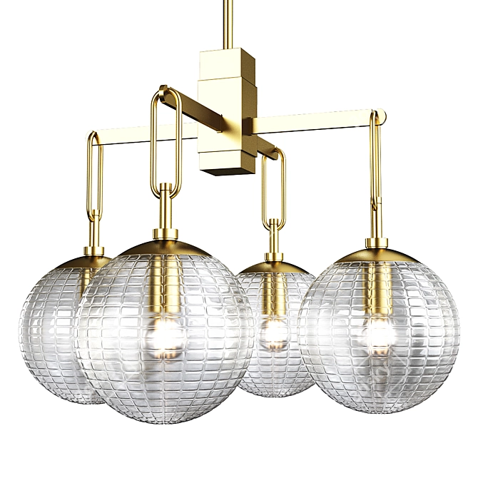 Elegant Jewett Chandelier 3D model image 1