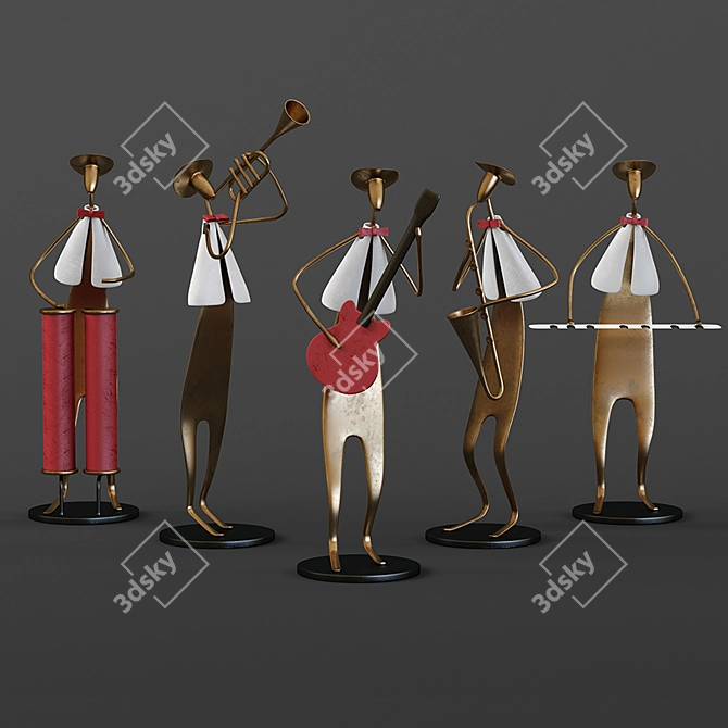 Musical Band Collectible Figurines 3D model image 1