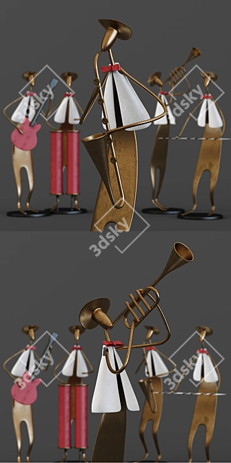 Musical Band Collectible Figurines 3D model image 4