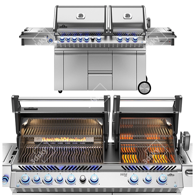 Napoleon Prestige PRO 825 RSBI: Ultimate Gas Grill BBQ 3D model image 3