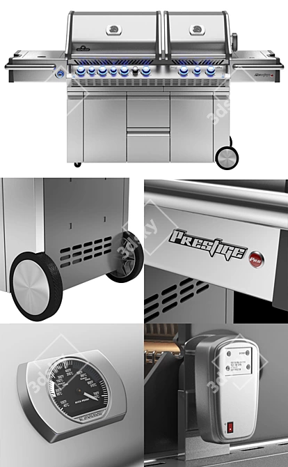 Napoleon Prestige PRO 825 RSBI: Ultimate Gas Grill BBQ 3D model image 7