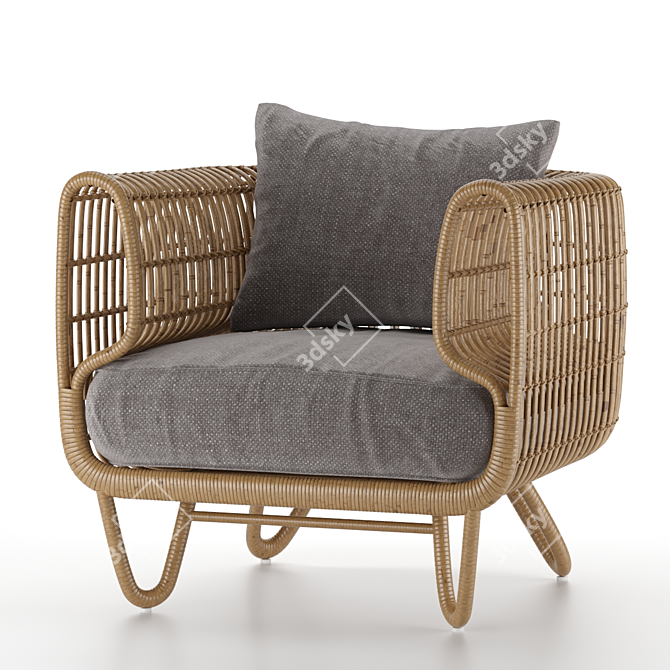 Cozy Nest Lounge Chair 3D model image 1