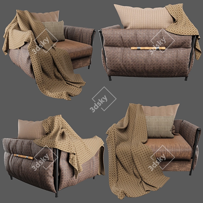 Elegant Armchair for Stylish Comfort 3D model image 3