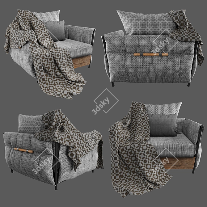 Elegant Armchair for Stylish Comfort 3D model image 4