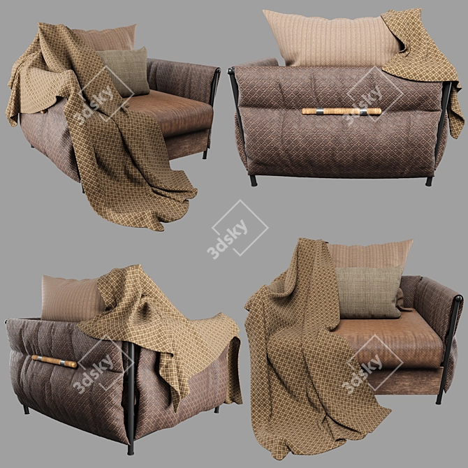 Elegant Armchair for Stylish Comfort 3D model image 6