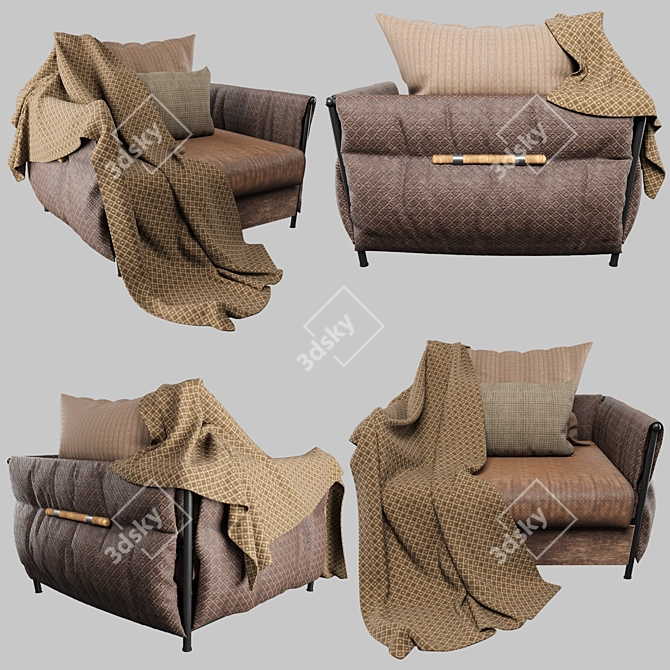 Elegant Armchair for Stylish Comfort 3D model image 12