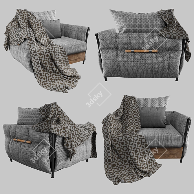 Elegant Armchair for Stylish Comfort 3D model image 13