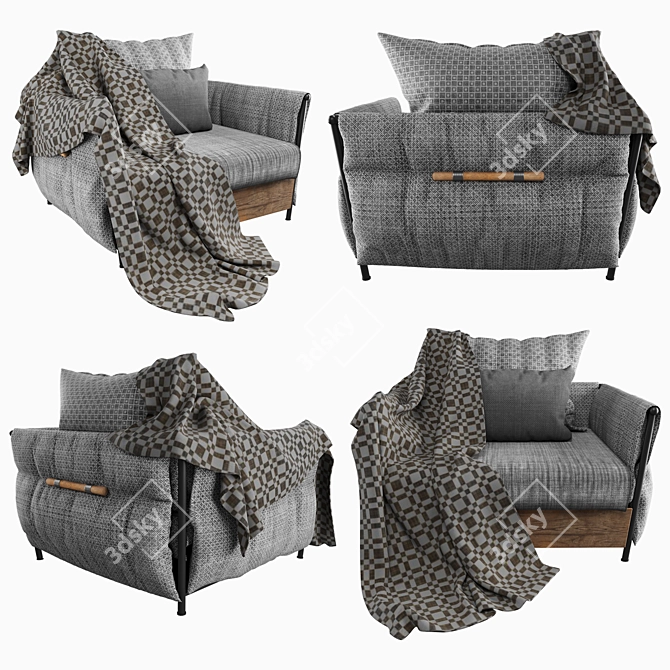 Elegant Armchair for Stylish Comfort 3D model image 17