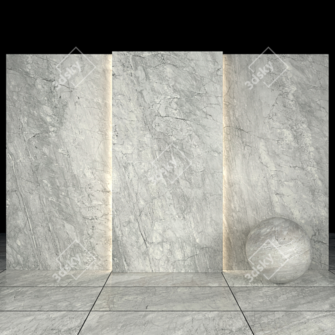 Ash Alps Marble: Elegant Texture Tiles 3D model image 1