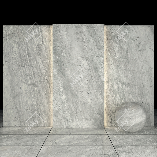 Ash Alps Marble: Elegant Texture Tiles 3D model image 2