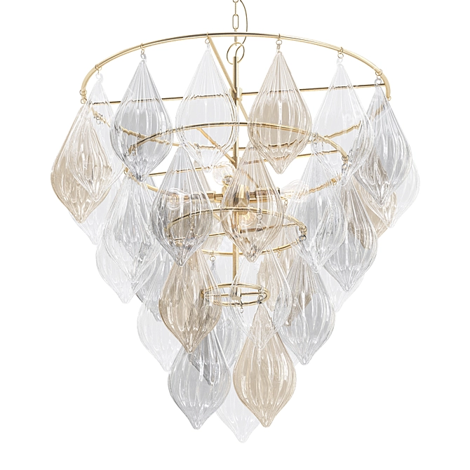 Glistening Raindrop Chandelier 3D model image 1