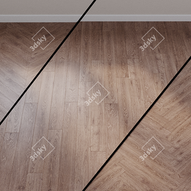 Rustic Vogue Oak Laminate - Quick and Easy! 3D model image 1