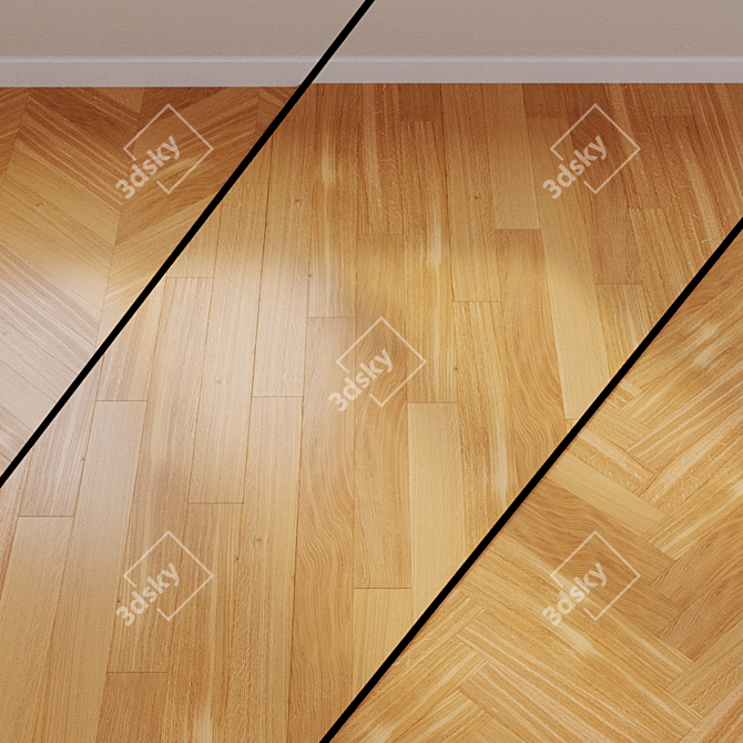 Quick-Step Castello Noble Oak Satin Parquet 3D model image 1