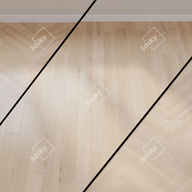 Highlight Oak Parquet Board 3D model image 1