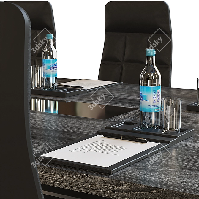 Sleek Conference Table 3D model image 4