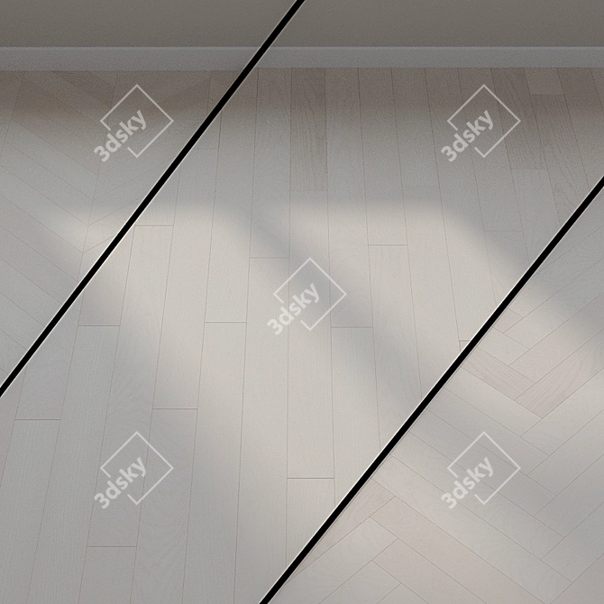 Elegant Ash Ivory Satin Parquet 3D model image 1