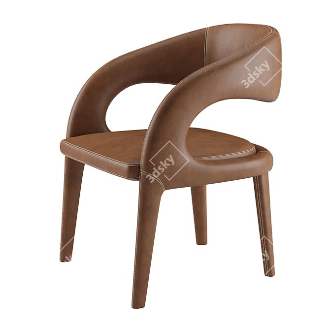 Elegant Hawkins Dining Chair 3D model image 2