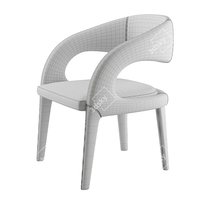 Elegant Hawkins Dining Chair 3D model image 4