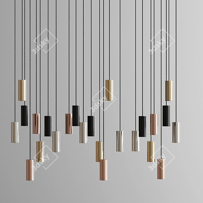 Modern Geometric Pendant Light 3D model image 2