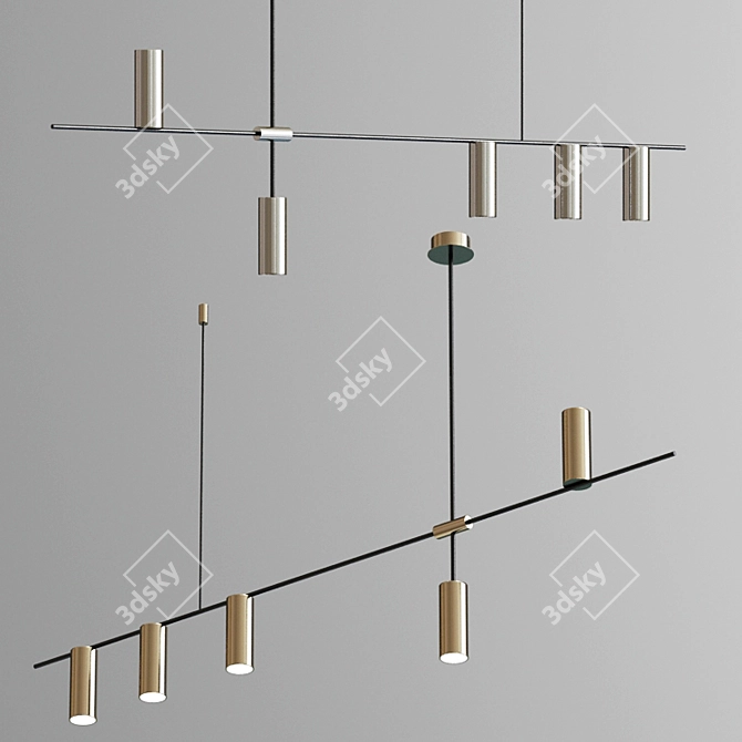 Modern Geometric Pendant Light 3D model image 3