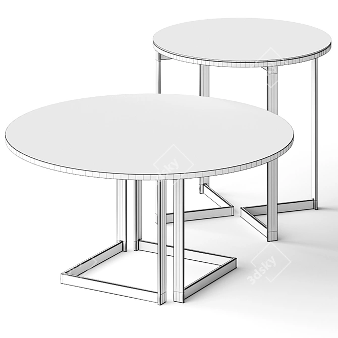 Natisa Tetris Coffee Tables: Versatile and Stylish 3D model image 3