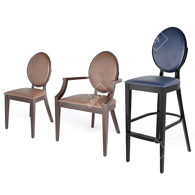 Elegant Diana Chair Collection 3D model image 13