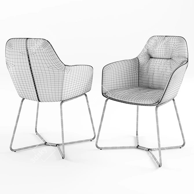 Nicolas Laredo Dining Chair Collection 3D model image 4