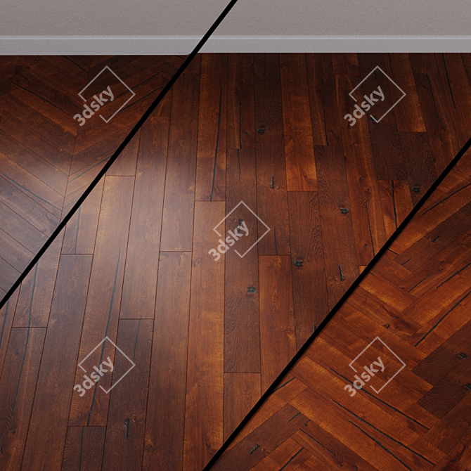 Imperio Oiled Caramel Oak Parquet 3D model image 1