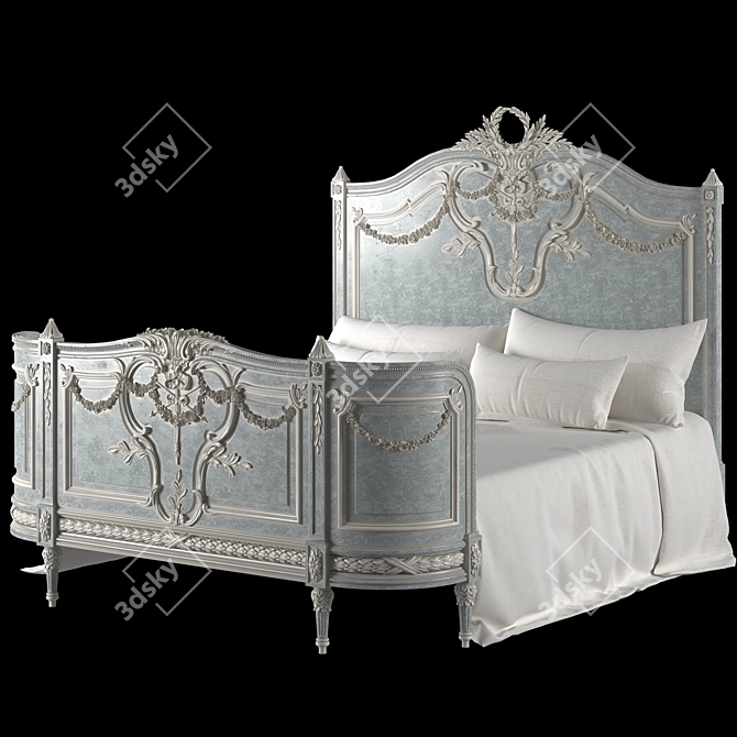 Elegant Bonaparte French Bed 3D model image 1