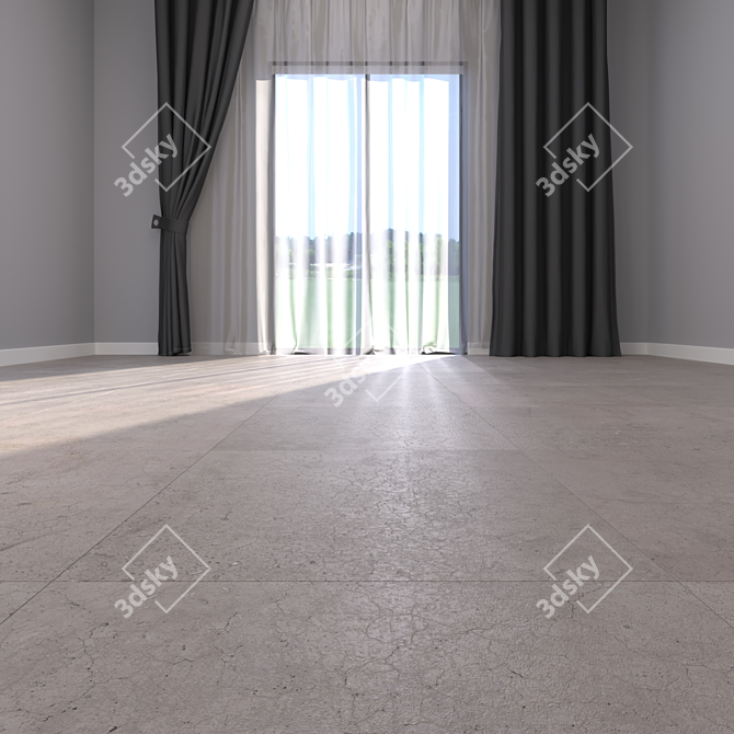 Hyper Gray Floor - Modern and Versatile 3D model image 2