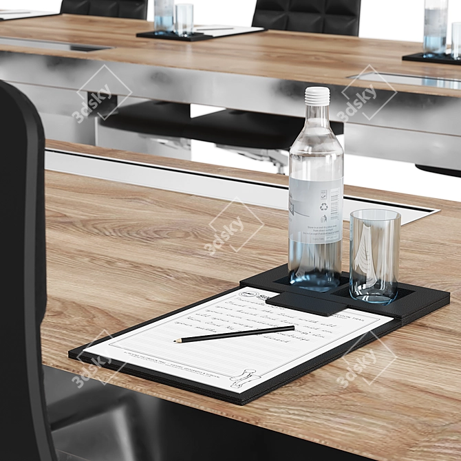 Sleek Conference Table 3D model image 3