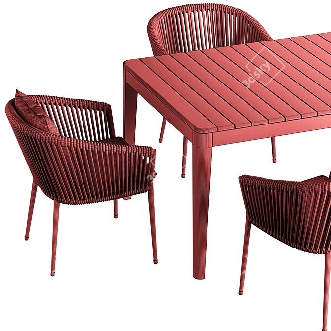 Elegant Muse Dining Set 3D model image 5