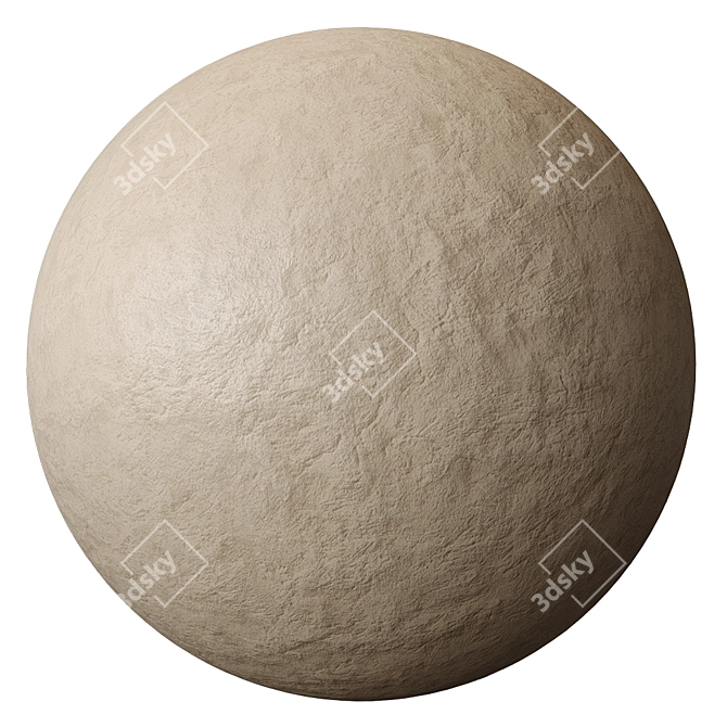 Elegant Gray Plaster Texture 3D model image 3