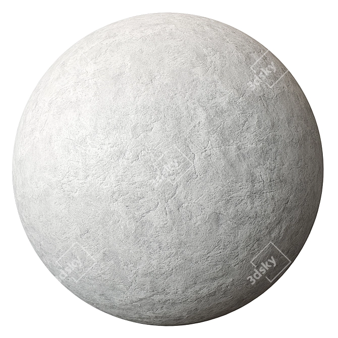 Elegant Gray Plaster Texture 3D model image 4