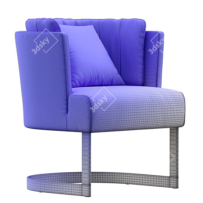 Elegant CERVINO Dining Chair 3D model image 5