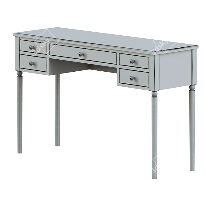 Elegant "Blues" Vanity Table 3D model image 2