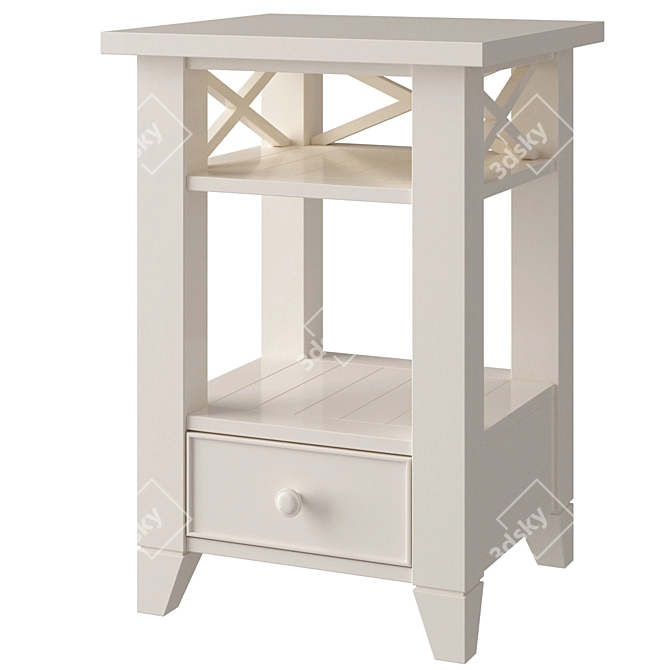 La Mer Scandinavian Bedside Table 3D model image 1