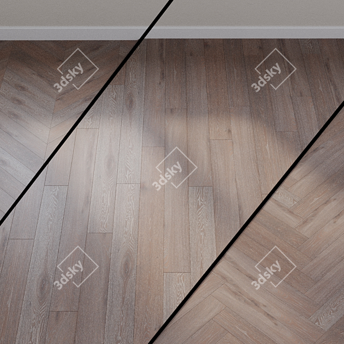 Aged Gray Oak Parquet: Quick-Step Palazzo Collection 3D model image 1