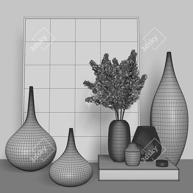 Modern Decor Set: 3DS Max, OBJ, FBX, Textures, Materials 3D model image 4
