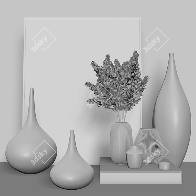 Modern Decor Set: 3DS Max, OBJ, FBX, Textures, Materials 3D model image 5