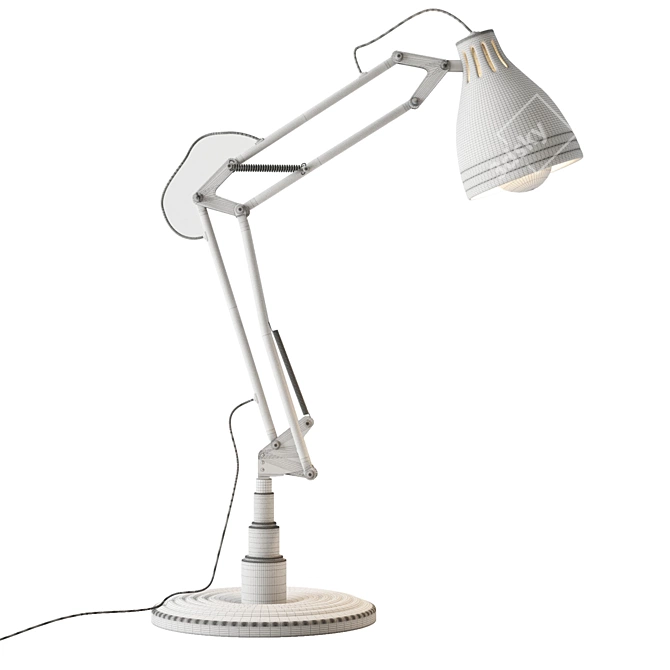 Adjustable Black Work Lamp - IKEA Tertial 3D model image 5