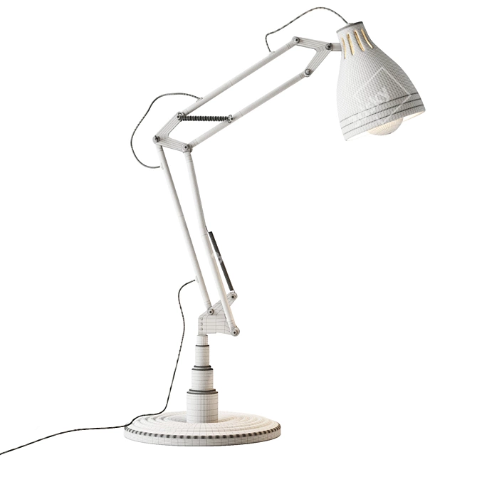 Adjustable Black Work Lamp - IKEA Tertial 3D model image 6