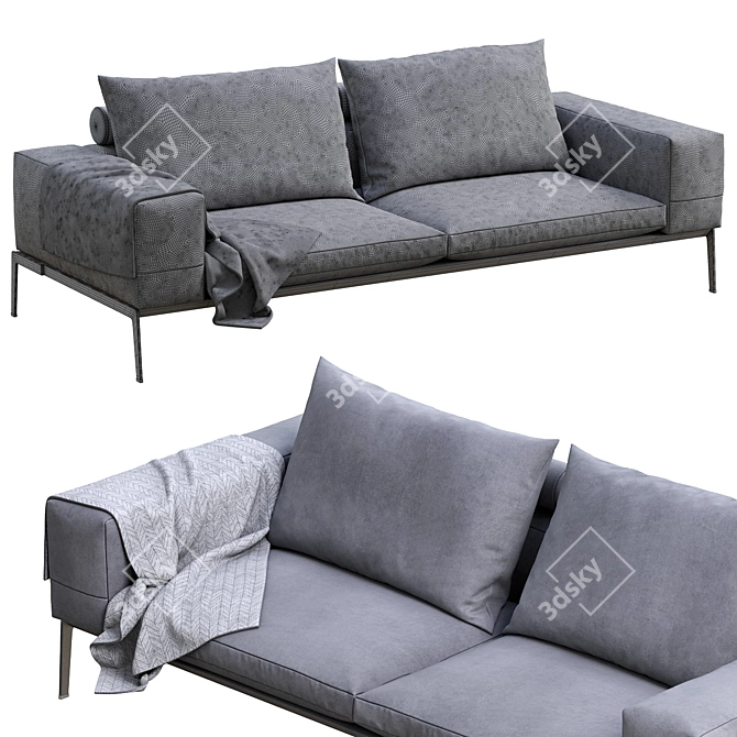 Sleek Lifesteel Sofa: Modern Comfort by Flexform 3D model image 5