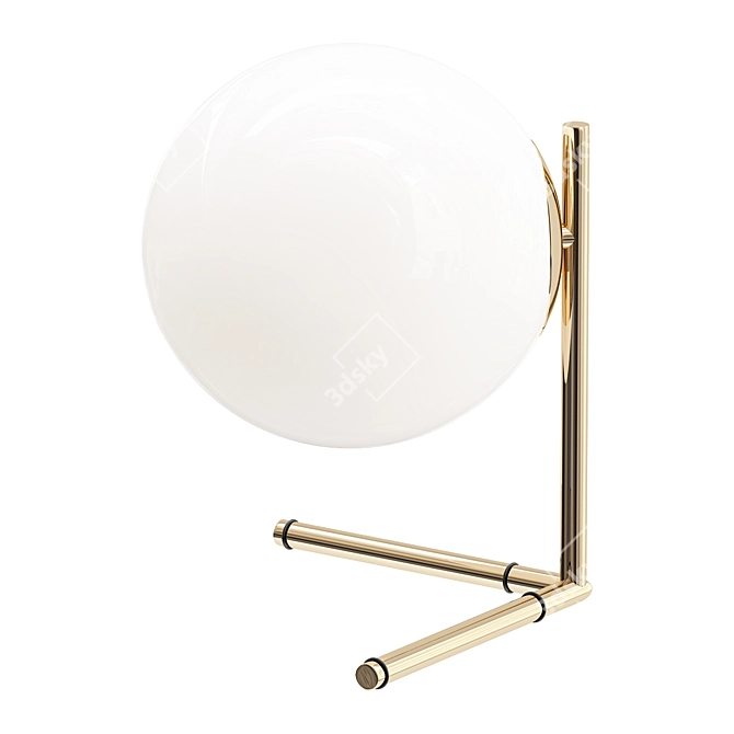 Elegant Brass Table Lamp 3D model image 1