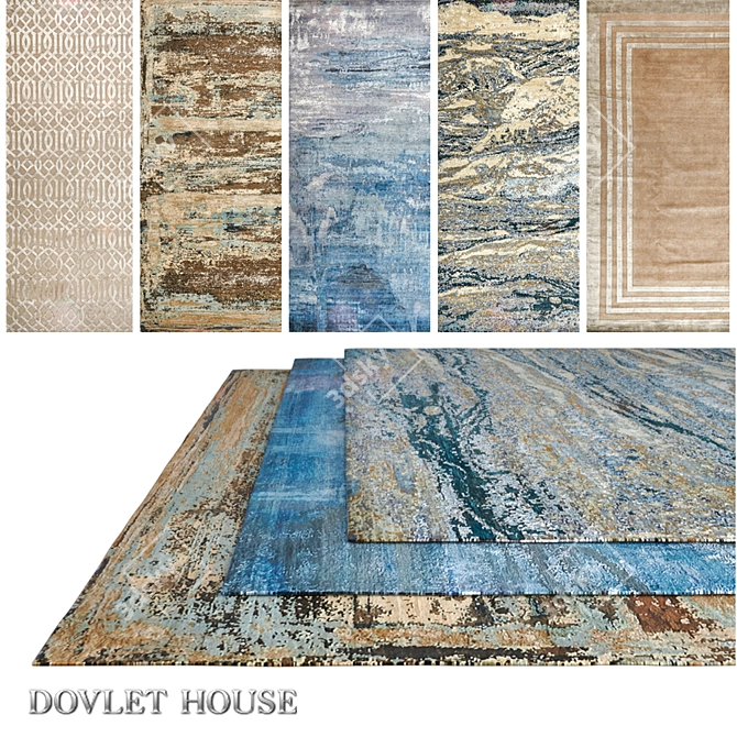 Luxury Dovlet House Carpets Set 3D model image 1