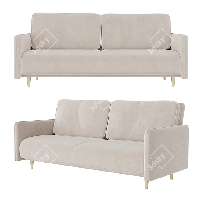 Versatile Lazurit Sofa Bed 3D model image 1