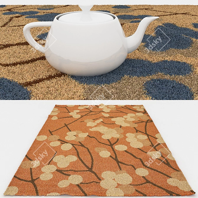 Versatile Set of 6 Rugs 3D model image 3