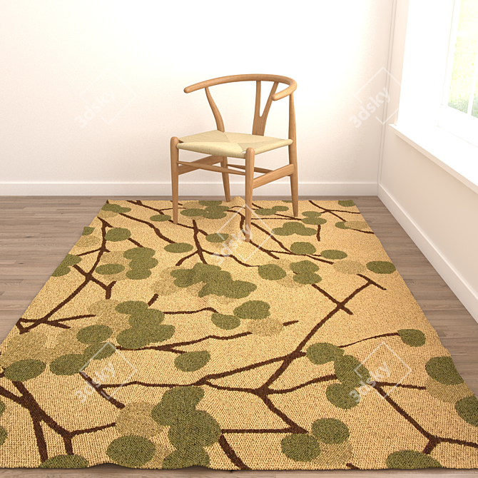 Versatile Set of 6 Rugs 3D model image 4